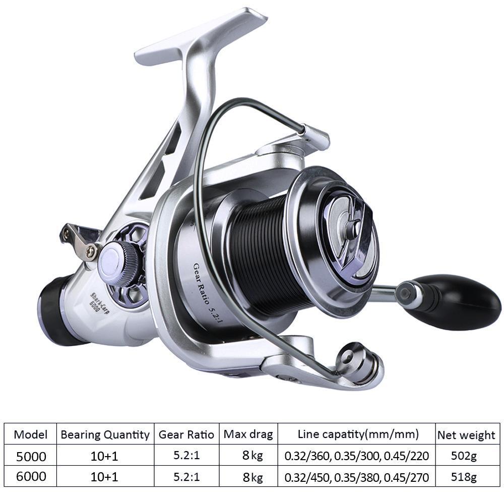 Goture Shark-Carp Fishing Reels Metal Spool 5000/6000 10+1Bb 5.2:1 Max –  Bargain Bait Box