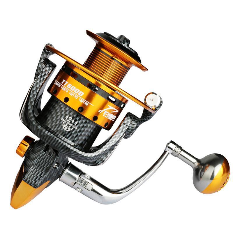 Goture Tt6000 Long Casting Fishing Reel 12+1Bb Metal Spinning Reels For Trolling-Spinning Reels-Goture Official Store-2000 Series-Bargain Bait Box