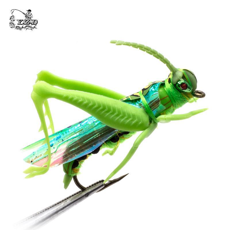 Grasshopper Cricket Dry Fly Fishing Flies Set 4Pcs Kit Flies Tying Material Lure-Yazhida fishing tackle-A-Bargain Bait Box