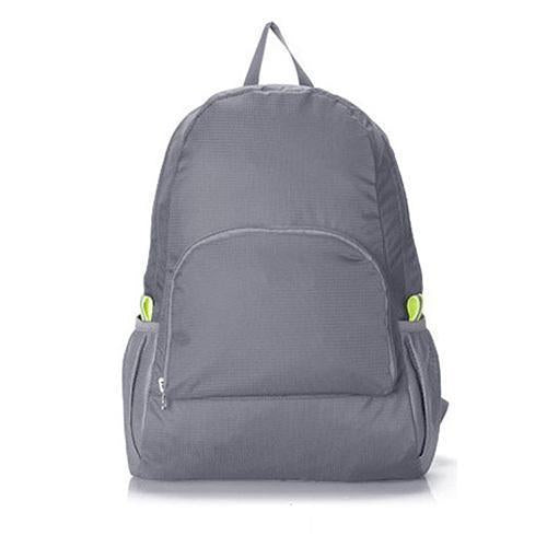 Green Unisex Portable Travelling Backpack Soild Nylon Backpack Travelling-Cazy Up Store-gray-Bargain Bait Box