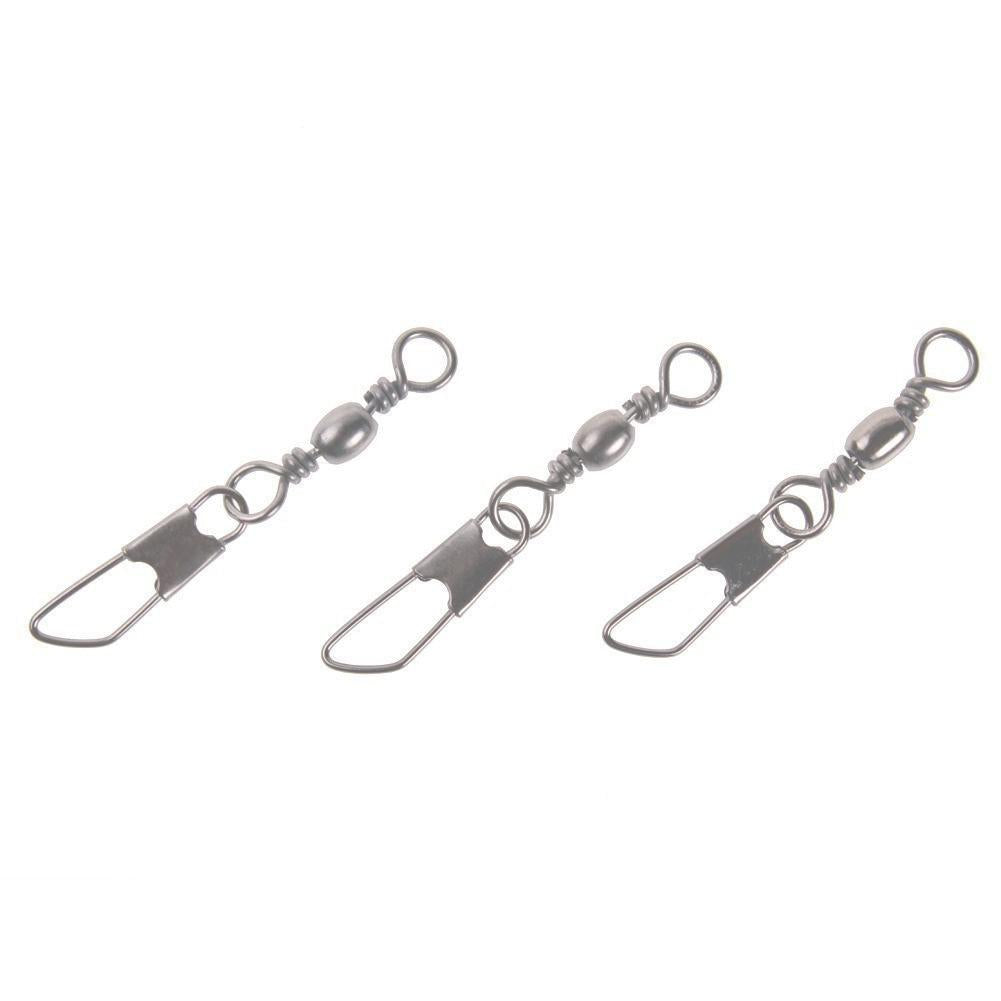 Grey Fishing Line To Hook Clip Swivels Connector 30Pcs-H Outdoors Entertainment Store-Bargain Bait Box