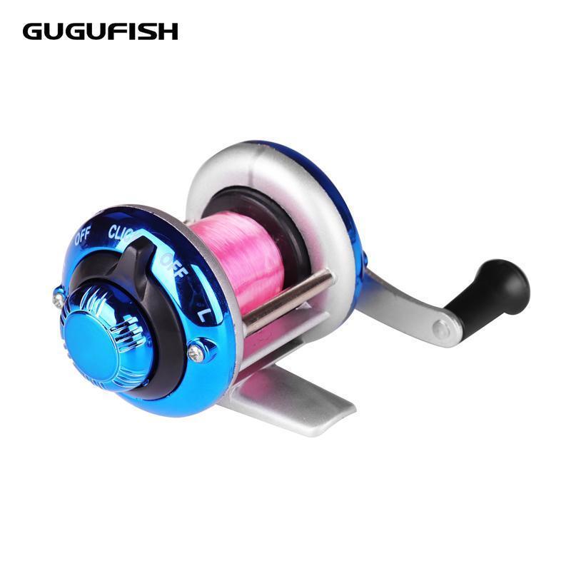 Gugufish 50M Line Mini Metal Bait Casting Spinning Boat Ice Fishing Reel Fish-GUGUFISH Official Store-Red-Bargain Bait Box