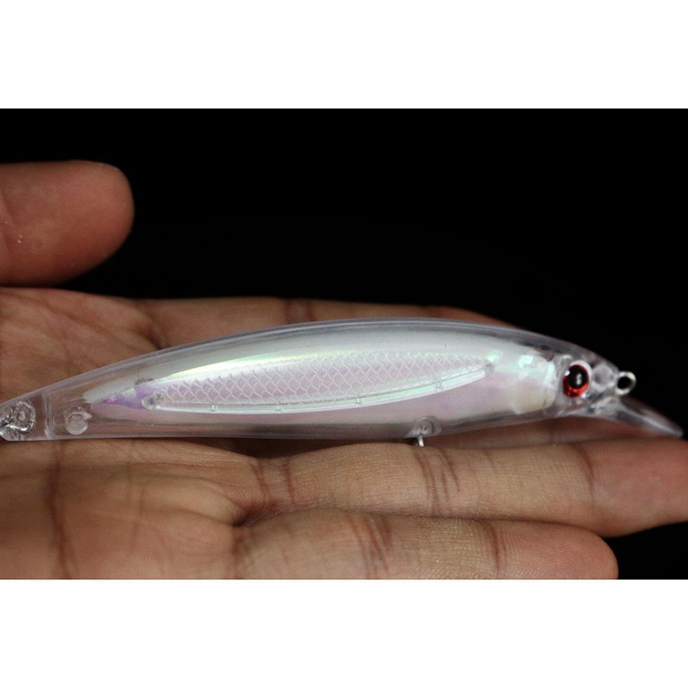 Gyfishing 20 Pcs Unpainted Fishing Floating Jerkbaits Minnow With Holographic-Blank &amp; Unpainted Lures-AOrace Official Store-Bargain Bait Box