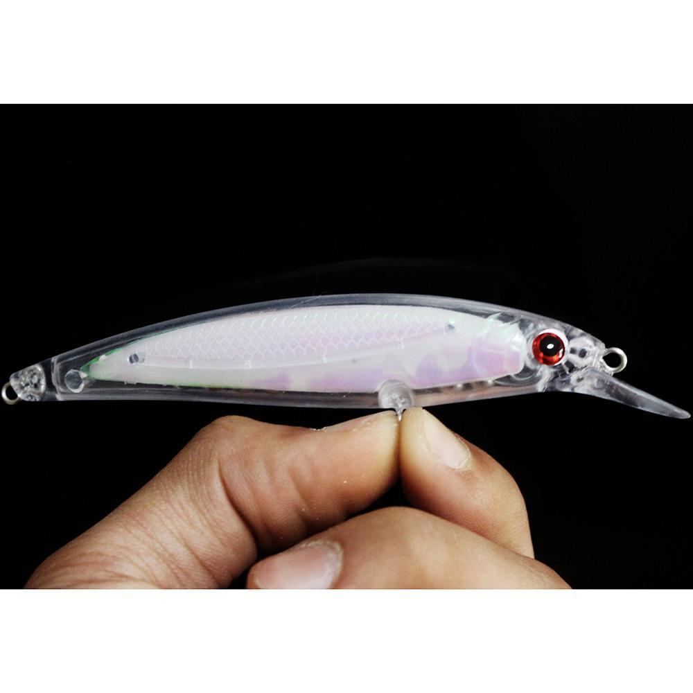 Gyfishing 20 Pcs Unpainted Fishing Floating Jerkbaits Minnow With Holographic-Blank &amp; Unpainted Lures-AOrace Official Store-Bargain Bait Box