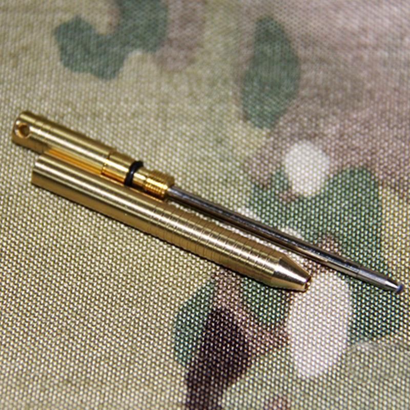 H916 Mini Brass Version Of Gold Cuff Stick Telescopic Pen Multi - Purpose-Adventurer-Titanium alloy TC4-Bargain Bait Box