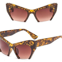 Half Frame Black Clear Sunglasses Women Sexy Cat Eye Glasses Frame-Sunglasses-hikulity 1st Store-glaze tea-Bargain Bait Box