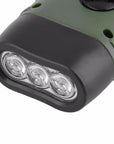 Hand Held Crank Dynamo Solar Power Rechargeable Led Flashlight 3-Led Army-Topleader Outdoor Store-Bargain Bait Box
