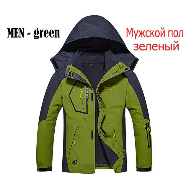 Heated Jacket Waterproof Thermal Jackets Men Winter Outdoor Hiking Windproof-Leisure Lifestyle Store-MEN GREEN-M-Bargain Bait Box