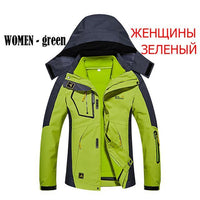 Heated Jacket Waterproof Thermal Jackets Men Winter Outdoor Hiking Windproof-Leisure Lifestyle Store-WOMEN GREEN-M-Bargain Bait Box