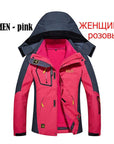 Heated Jacket Waterproof Thermal Jackets Men Winter Outdoor Hiking Windproof-Leisure Lifestyle Store-WOMEN PINK-M-Bargain Bait Box