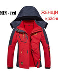 Heated Jacket Waterproof Thermal Jackets Men Winter Outdoor Hiking Windproof-Leisure Lifestyle Store-WOMEN RED-M-Bargain Bait Box