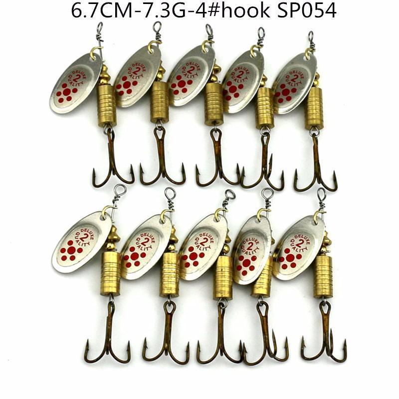 Hengjia 10Pcs Mixed Size Metal Sequin Spinnerbait Fishing Lure Spoon Bait-HengJia Trade co., Ltd-051-Bargain Bait Box