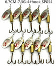 Hengjia 10Pcs Mixed Size Metal Sequin Spinnerbait Fishing Lure Spoon Bait-HengJia Trade co., Ltd-051-Bargain Bait Box