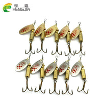 Hengjia 10Pcs Spinner Baits Fishing Lure Spoon Paillette Isca Artificial Spoon-HengJia Trade co., Ltd-silver-Bargain Bait Box