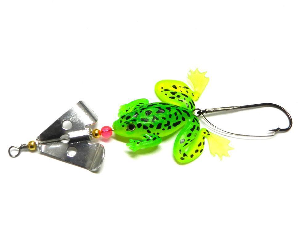 Hengjia 4Pcs Frogs Fishing Lure Set Rubber Soft Fishing Lures Bass Spinnerbait-HengJia Trade co., Ltd-Bargain Bait Box
