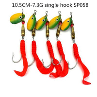 Hengjia 5Pcs Metal Sequin Spinner Spoon Fishing Lures Artificial Wobbler Bass-HengJia Trade co., Ltd-SP058-Bargain Bait Box