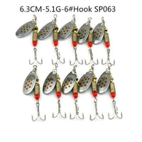 Hengjia 5Pcs Metal Sequin Spinner Spoon Fishing Lures Artificial Wobbler Bass-HengJia Trade co., Ltd-SP063-Bargain Bait Box