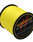 Hercules 100% Super Jigging 500M Pe Braid Fishing Line Sea Carp Fishing-Hercules Official Store-500M Yellow-0.2-Bargain Bait Box
