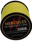 Hercules 10Lb-300Lb 500M Hercules100% Pe Extreme 8 Strands Braided Fishing-Hercules Pro store-Yellow-0.8-Bargain Bait Box