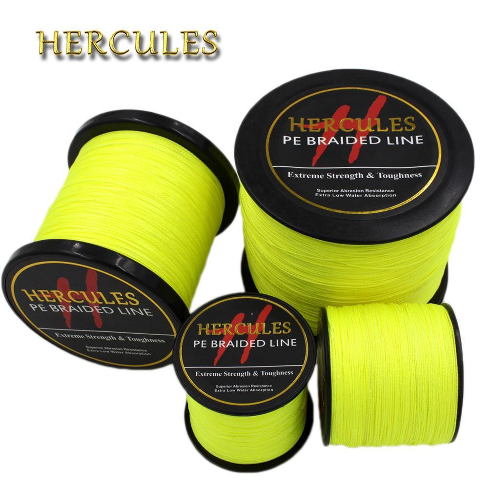 Hercules 4 Strands 100M 300M 500M 1000M 1500M 2000M Pe Fluorescent Yellow-Hercules Pro store-100M-0.2-Bargain Bait Box