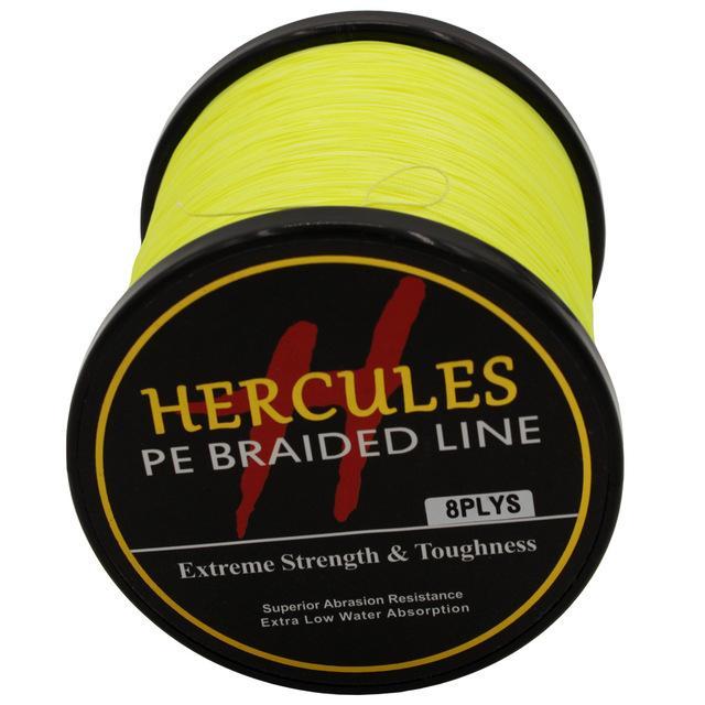 Hercules 8 Strands 1000M Pe Braided Fishing Line Tresse Peche Saltwater-Hercules Pro store-Fluorescent Yellow-0.8-Bargain Bait Box