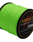 Hercules 8 Strands 500M 100% Pe Extreme Braided Fishing Line Sea Saltwater-Hercules Pro store-Fluorescent Green-0.8-Bargain Bait Box