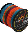 Hercules 8 Strands 500M 100% Pe Extreme Braided Fishing Line Sea Saltwater-Hercules Pro store-Multicolor-0.8-Bargain Bait Box