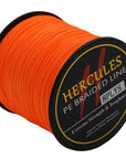 Hercules 8 Strands 500M 100% Pe Extreme Braided Fishing Line Sea Saltwater-Hercules Pro store-Orange-0.8-Bargain Bait Box