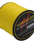 Hercules 8 Strands 500M 100% Pe Extreme Braided Fishing Line Sea Saltwater-Hercules Pro store-Yellow-0.8-Bargain Bait Box
