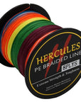 Hercules 8 Strands Pe Braided Fishing Line Saltwater Carp Fishing Weave-Hercules Pro store-100M Multicolor-0.8-Bargain Bait Box