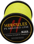 Hercules 8Strands Fishing 90Lb 1000M Pe Braided Fishing Line Peche Saltwater-Hercules Pro store-Fluorescent Yellow-Bargain Bait Box