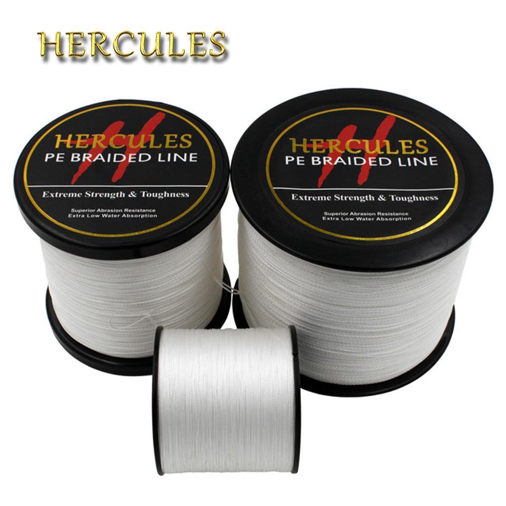 Hercules Pe Braided Fishing Line Multifilament White Fishing Cord Strong 4-Hercules Pro store-100 Meters-0.2-Bargain Bait Box