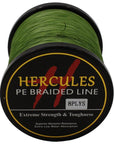 Hercules Pe Braided Fishing Line Tresse Peche 200Lb 1000M 8 Strands Saltwater-Hercules Pro store-Army Green-Bargain Bait Box