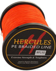 Hercules Pe Braided Fishing Line Tresse Peche 200Lb 1000M 8 Strands Saltwater-Hercules Pro store-Orange-Bargain Bait Box