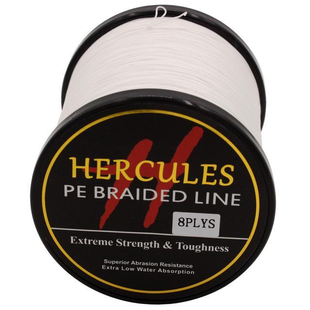 Hercules Pe Braided Fishing Line Tresse Peche 200Lb 1000M 8 Strands Saltwater-Hercules Pro store-White-Bargain Bait Box