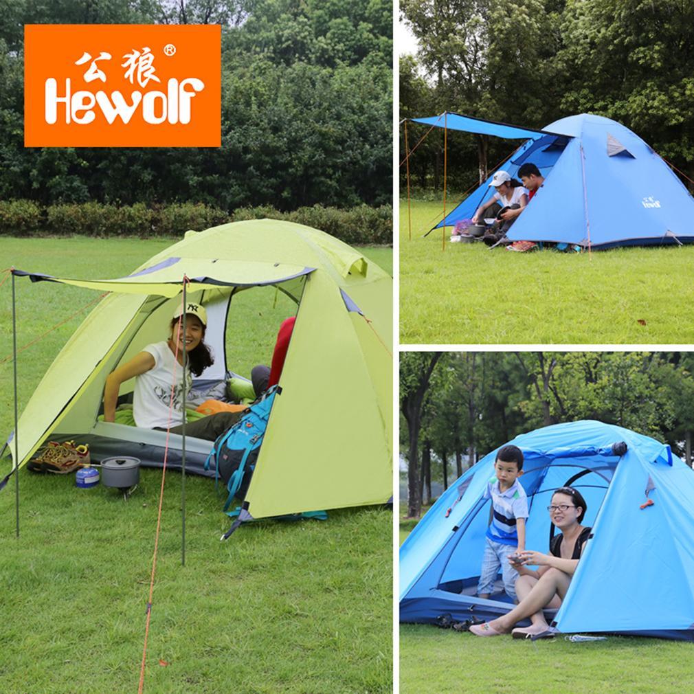 Hewolf 2 Person Tents Camping Tents Double Layer Waterproof Windproof Outdoor-YKS sport Shop-1-Bargain Bait Box