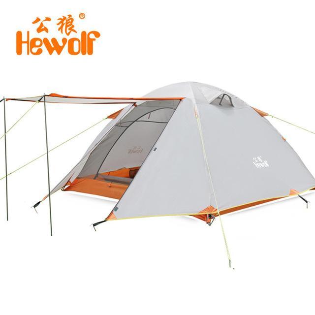 Hewolf Double Layer 3 4 Person Tents Rainproof Waterproof Outdoor Camping Tent-TopYK-S Outdoor Store-4-Bargain Bait Box