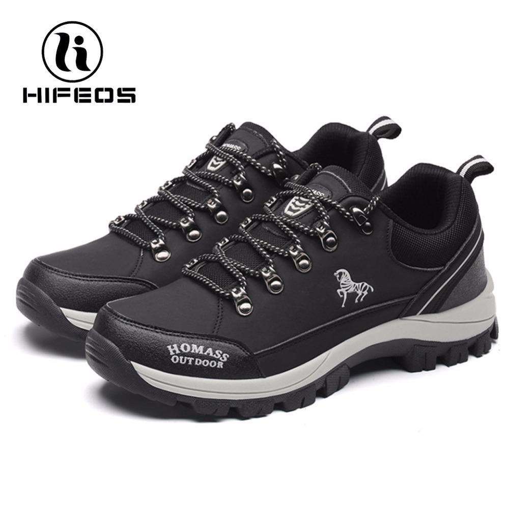 Hifeos Men Tactical Hiking Boots Climbing Sneakers For Waterproof Breathable-HIFEOS Official Store-BLack Design-39-Bargain Bait Box