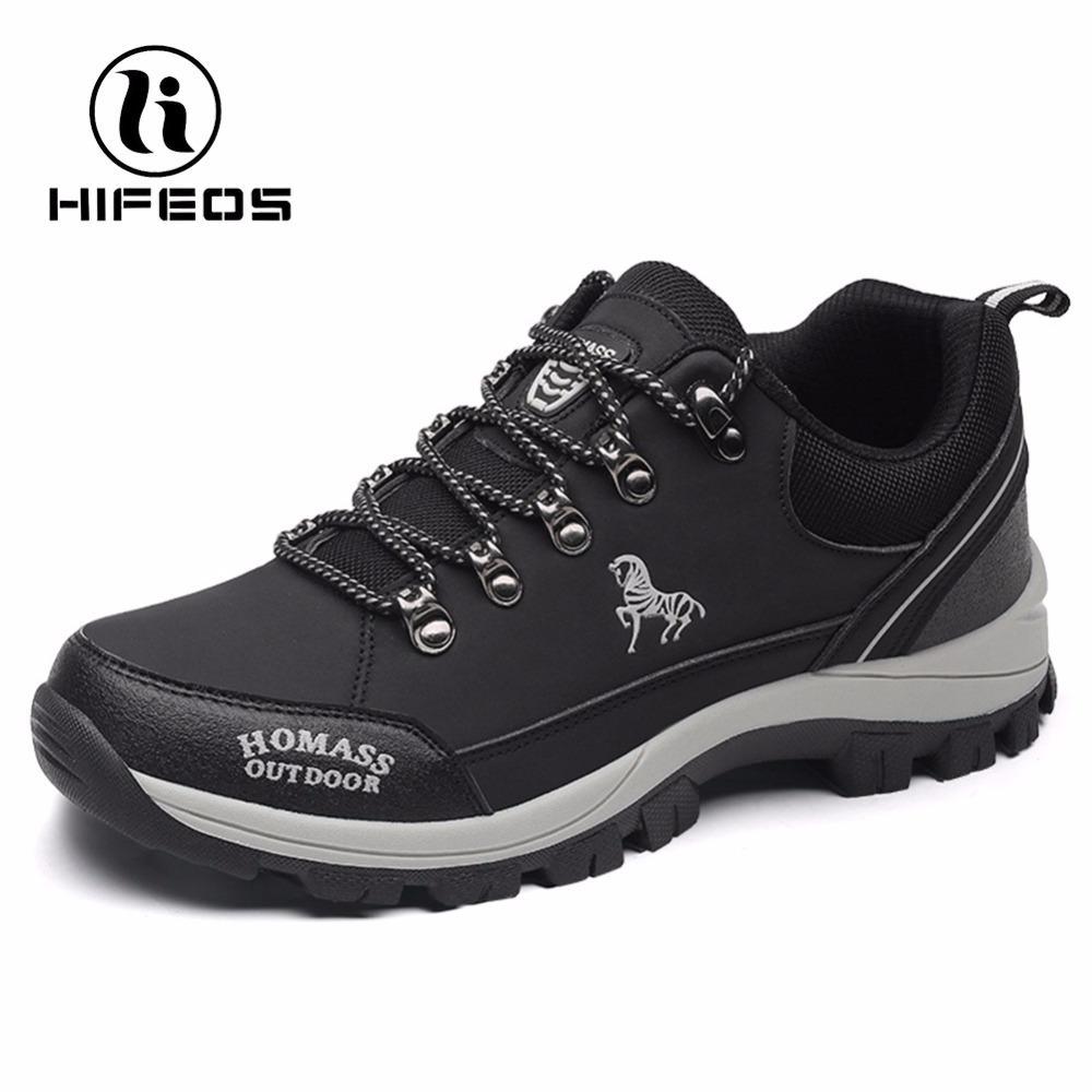 Hifeos Men Tactical Hiking Boots Climbing Sneakers For Waterproof Breathable-HIFEOS Official Store-BLack Design-39-Bargain Bait Box