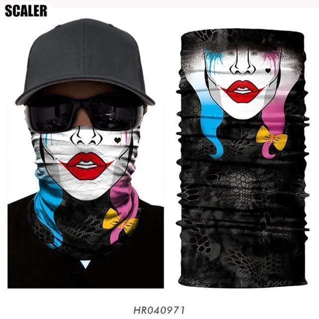 High Elastic 3D Seamless Bandana Scarf Skull Cycling Headwears Women Designs-SCALER Cycling Club Store-HR040244-Bargain Bait Box