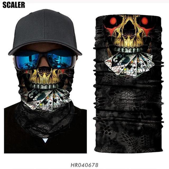 High Elastic 3D Seamless Bandana Scarf Skull Cycling Headwears Women Designs-SCALER Cycling Club Store-HR040678-Bargain Bait Box