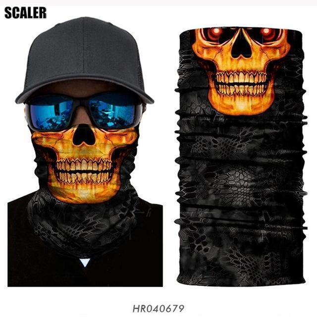 High Elastic 3D Seamless Bandana Scarf Skull Cycling Headwears Women Designs-SCALER Cycling Club Store-HR040679-Bargain Bait Box