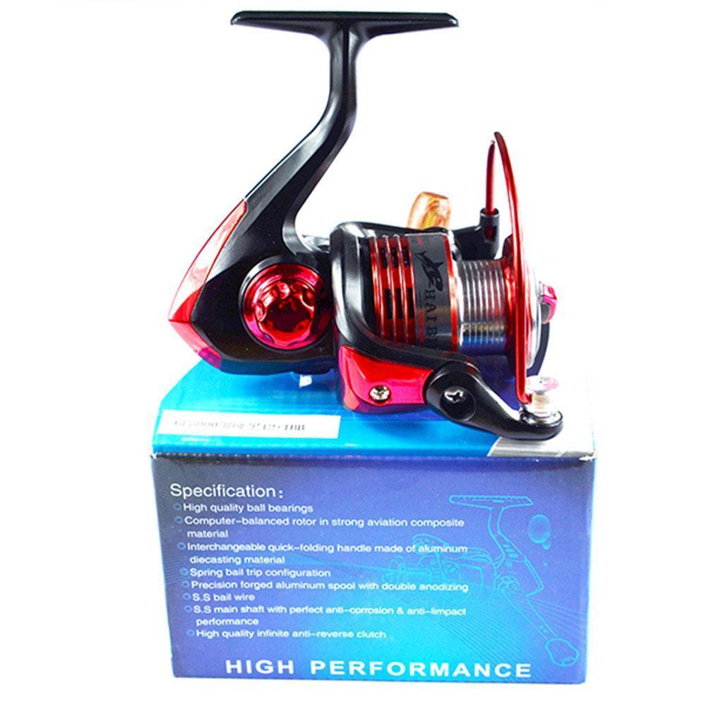 High Quality 12+1Bb 3000 Series Black Red 5.5:1 266G Wooden Handle Metal-Spinning Reels-NUNATAK Fishing Store-Bargain Bait Box