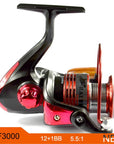 High Quality 12+1Bb 3000 Series Black Red 5.5:1 266G Wooden Handle Metal-Spinning Reels-NUNATAK Fishing Store-Bargain Bait Box