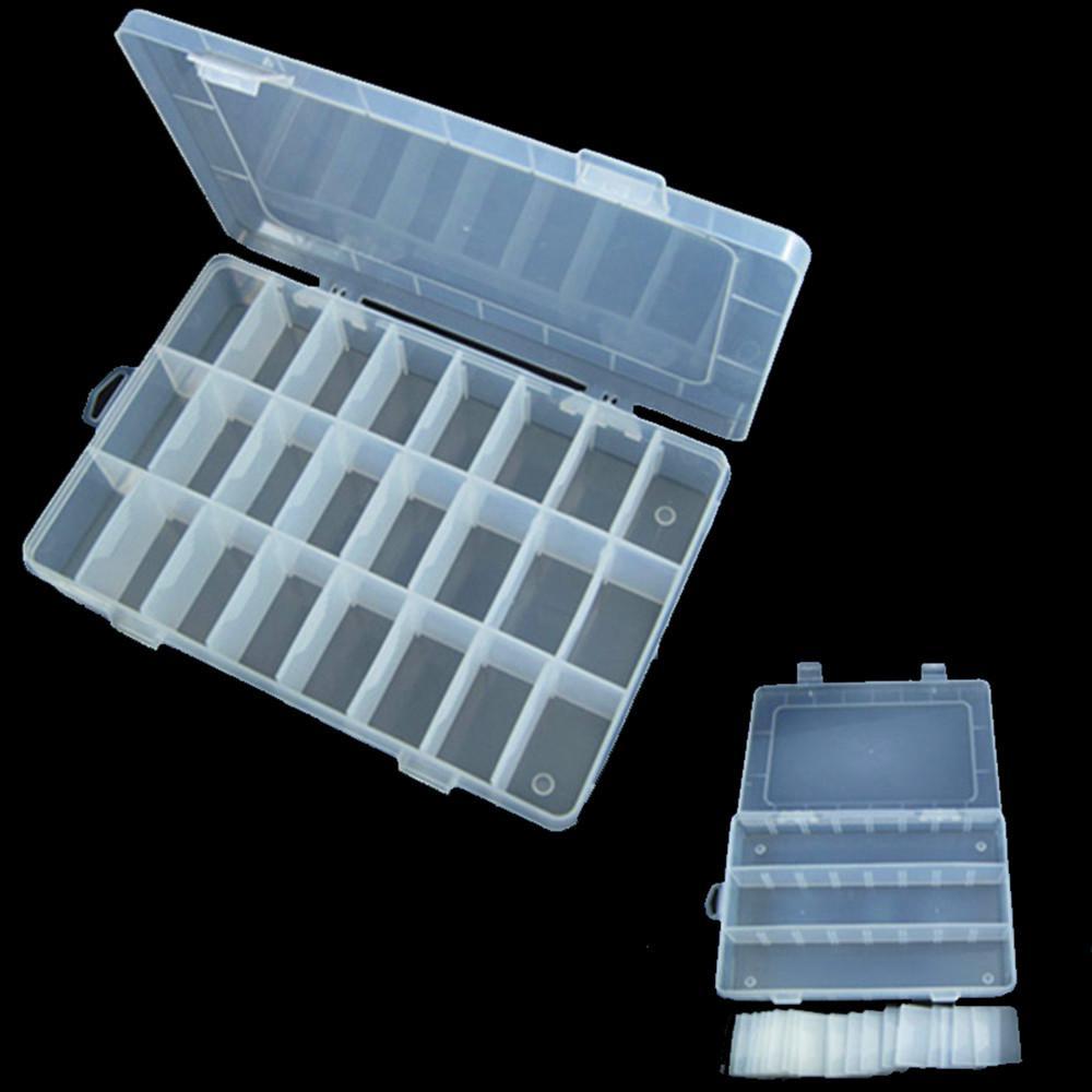 High Quality 24 Compartment Fishing Lures Tackle Hooks Baits Storage Plastic Box-Footprints Store-Bargain Bait Box
