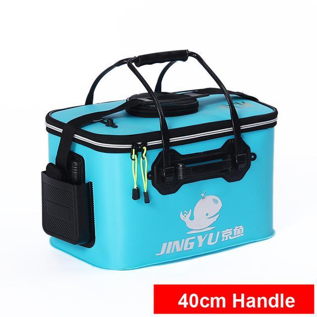 High Quality 5 Color 30/35/40/45/50Cm Outdoor Eva Bucket Folding Bucket Portable-YiLing Outdoor Store-40CM Light Blue-Bargain Bait Box