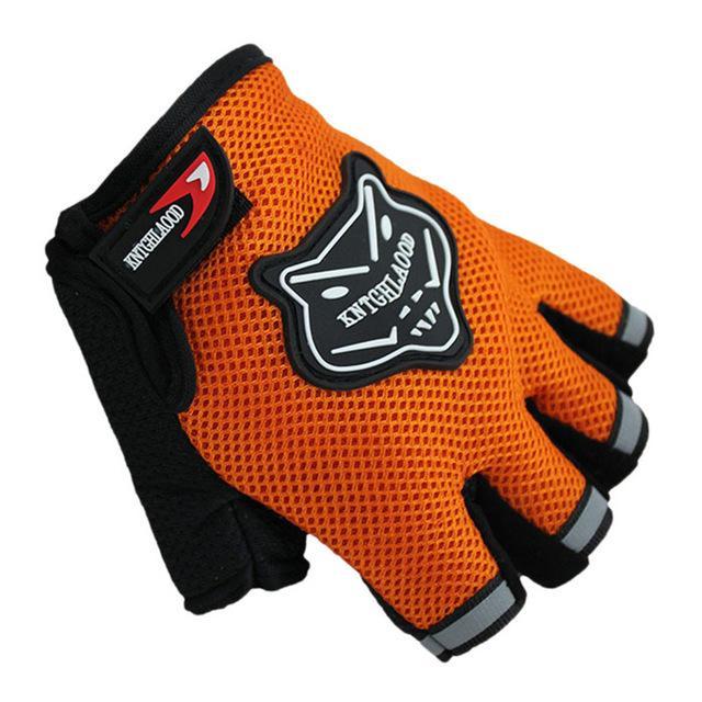 High Quality Summer Half Short Outdoor&amp;Sport Cycling Hike Finger Nylon Gloves-Ekaterina Store-Orange-Bargain Bait Box