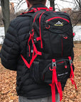 Hiking Backpack 50L Rucksacks Waterproof Backpack Men Outdoor Camping Backpack-Climbing Bags-HU WAI JIAN FENG SportBags Store-balck-50 - 70L-Bargain Bait Box