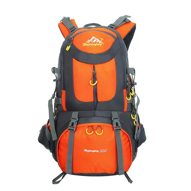 Hiking Backpack 50L Rucksacks Waterproof Backpack Men Outdoor Camping Backpack-Climbing Bags-HU WAI JIAN FENG SportBags Store-orange-50 - 70L-Bargain Bait Box