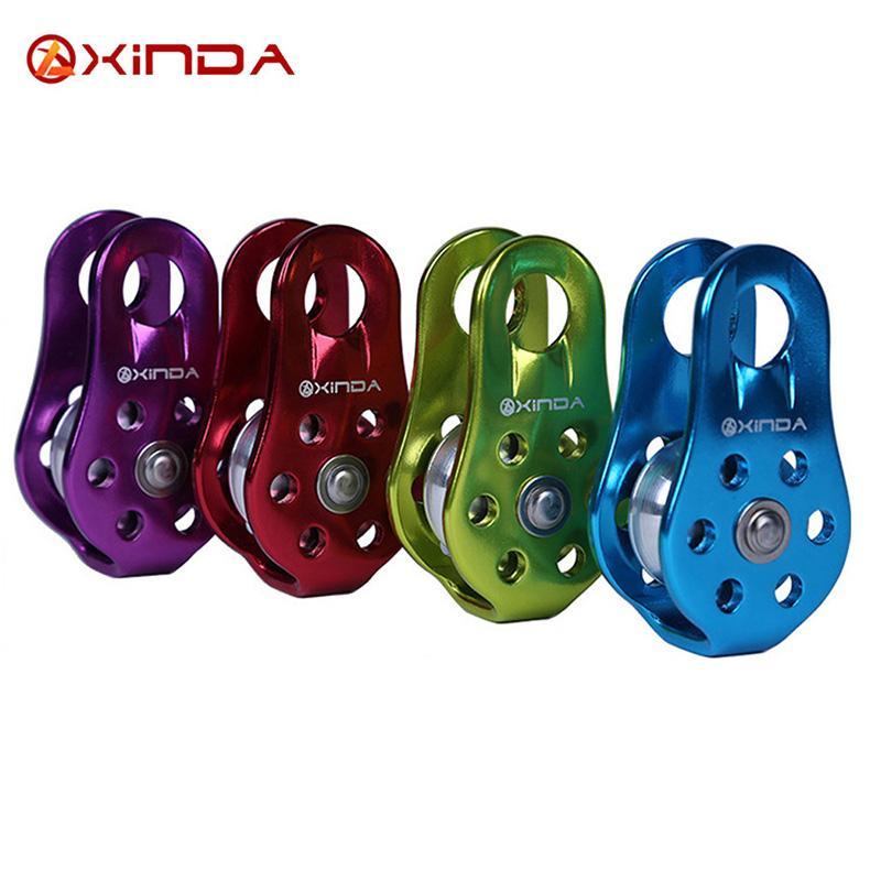 Hiking Climbing Rope Pulley Single Fixed Pulley Mountaineering Rope Climbing-Entertainment and movement Shop Store-Blue-Bargain Bait Box